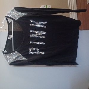 Victoria secret PINK bling black long sleeve shirt